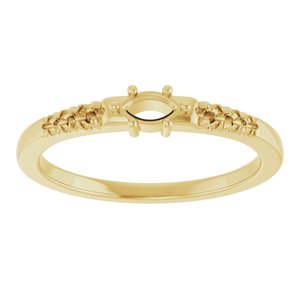 10K Yellow Gold 4.5x2.5 mm Marquise Ring Mounting – image 6