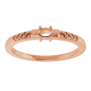 10K Rose Gold 4.5x2.5 mm Marquise Ring Mounting – image 6