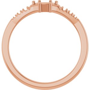 10K Rose Gold 5x2.5 mm Marquise Ring Mounting – image 4