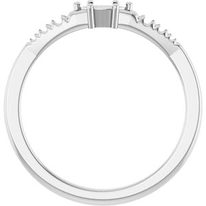 10K White Gold 5x2.5 mm Marquise Ring Mounting – image 4