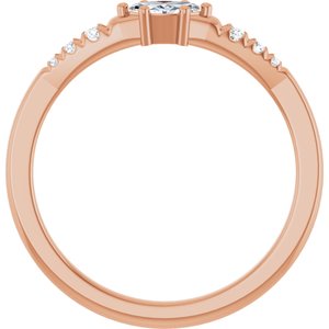 14K Rose Gold 5x2.5 mm Marquise Ring Mounting – image 3