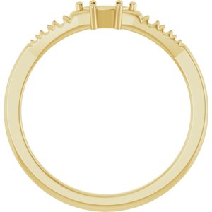 10K Yellow Gold 5x2.5 mm Marquise Ring Mounting – image 4