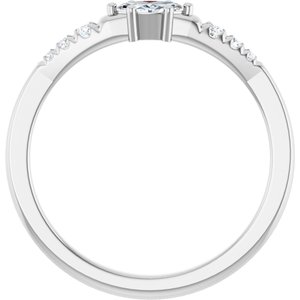 14K X1 White Gold 5x2.5 mm Marquise Ring Mounting – image 3