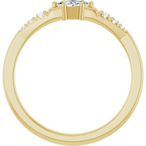 10K Yellow Gold 5x2.5 mm Marquise Ring Mounting – image 3