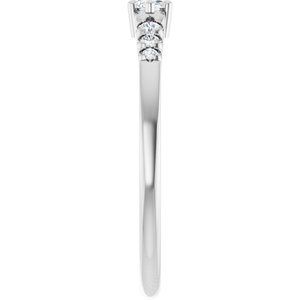 10K White Gold 5x2.5 mm Marquise Ring Mounting – image 7
