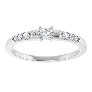 Continuum Sterling Silver 5x2.5 mm Marquise Ring Mounting – image 5