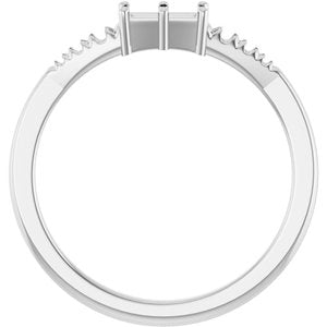 Sterling Silver 5x2.5 mm Straight Baguette Ring Mounting – image 4