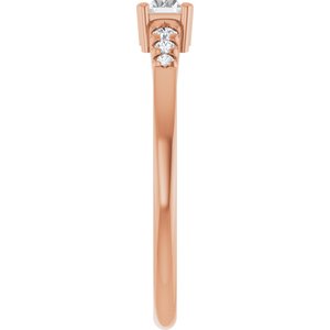 10K Rose Gold 5x2.5 mm Straight Baguette Ring Mounting – image 7