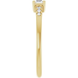 10K Yellow Gold 5x2.5 mm Straight Baguette Ring Mounting – image 7