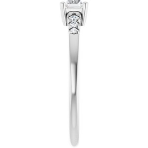 Continuum Sterling Silver 6x3 mm Straight Baguette Ring Mounting – image 7