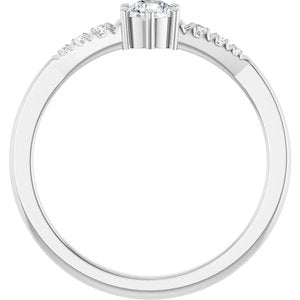 10K White Gold 3.75 mm Round Ring Mounting – image 3