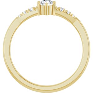 10K Yellow Gold 3.75 mm Round Ring Mounting – image 3