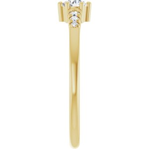 10K Yellow Gold 3.75 mm Round Ring Mounting – image 7