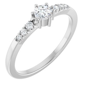 Platinum 3.75 mm Round Ring Mounting