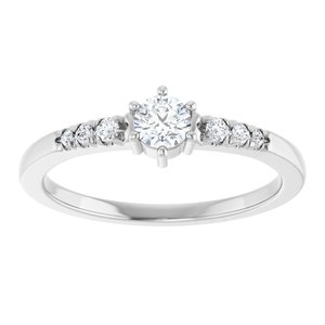 Platinum 3.75 mm Round Ring Mounting – image 5