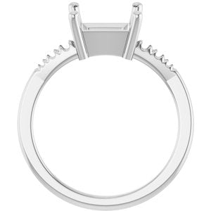 Platinum 7x7 mm Square Ring Mounting – image 4