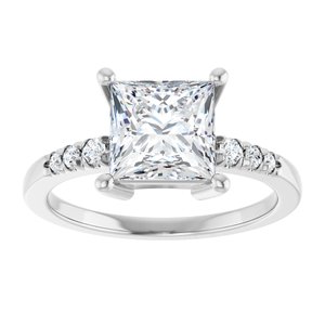 Continuum Sterling Silver 7x7 mm Square Ring Mounting – image 5