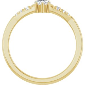 14K Yellow Gold 4.5x3.5 mm Oval Ring Mounting – image 3