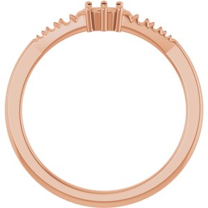 14K Rose Gold 4.5x3.5 mm Oval Ring Mounting – image 4