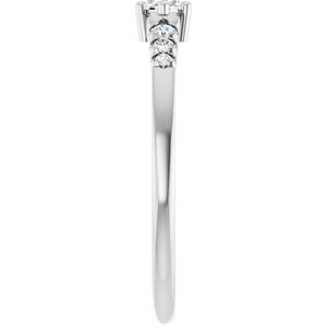 14K White Gold 5x3 mm Marquise Ring Mounting – image 7