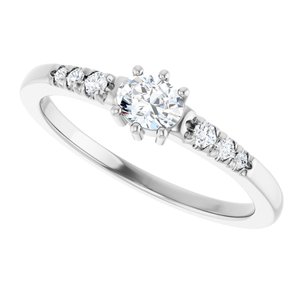 Sterling Silver 4.5x3.5 mm Oval Ring Mounting – image 8