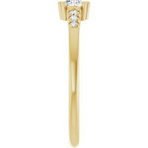 10K Yellow Gold 4.5x3.5 mm Oval Ring Mounting – image 7