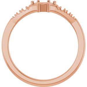 18K Rose Gold 5x3 mm Marquise Ring Mounting – image 4