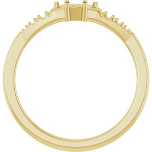 14K Yellow Gold 5x3 mm Marquise Ring Mounting – image 4