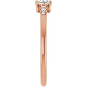 10K Rose Gold 3x3 mm Square Ring Mounting – image 7