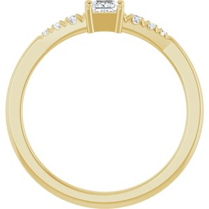 10K Yellow Gold 3x3 mm Square Ring Mounting – image 3