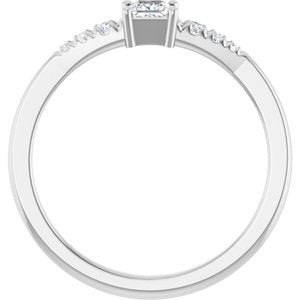14K X1 White Gold 3x3 mm Square Ring Mounting – image 3