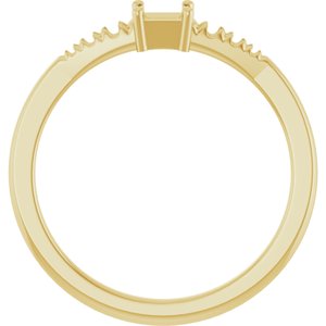 10K Yellow Gold 3x3 mm Square Ring Mounting – image 4