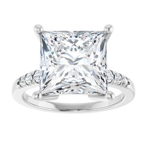 Sterling Silver 10x10 mm Square Ring Mounting – image 5