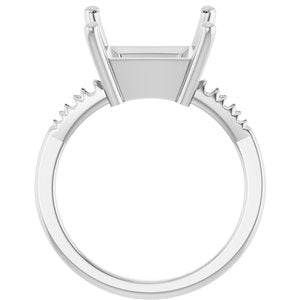 Sterling Silver 10x10 mm Square Ring Mounting – image 4