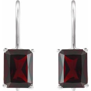Sterling Silver Natural Mozambique Garnet Earrings – image 2