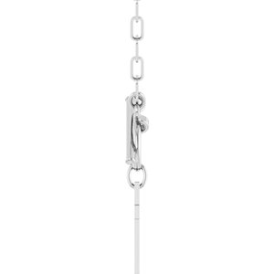 14K White Gold Cross Toggle 18" Necklace – image 3
