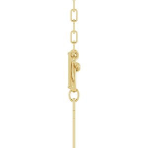 14K Yellow Gold Cross Toggle 18" Necklace – image 3