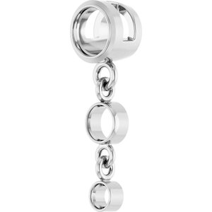 14K White Gold 4 mm Round Graduated Slide Pendant Mounting – image 4