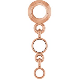 14K Rose Gold 4 mm Round Graduated Slide Pendant Mounting – image 2