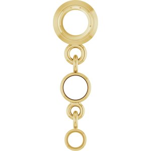10K Yellow Gold 4 mm Round Graduated Slide Pendant Mounting – image 2