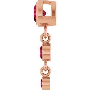 14K Rose Gold Lab-Grown Ruby Pendant – image 3