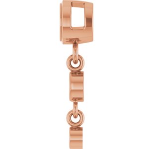 14K Rose Gold 4 mm Round Graduated Slide Pendant Mounting – image 6