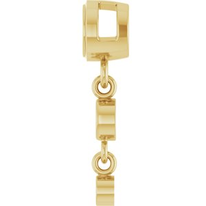 14K Yellow Gold 4 mm Round Graduated Slide Pendant Mounting – image 6
