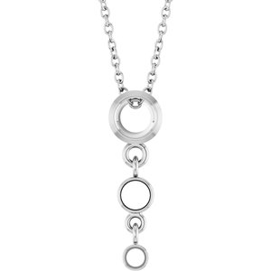 10K White Gold 4 mm Round Graduated Slide 18" Necklace Mounting – image 2