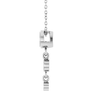 14K White Gold 4 mm Round Graduated Slide 18" Necklace Mounting – image 6