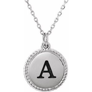 Engravable Rope Necklace or Charm/Pendant