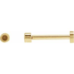 14K Yellow Gold 1.75 mm Round Bezel-Set Stud Earring Mounting