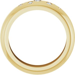 14K Yellow Gold 1/5 CTW Natural Diamond Ring Size 9 – image 2