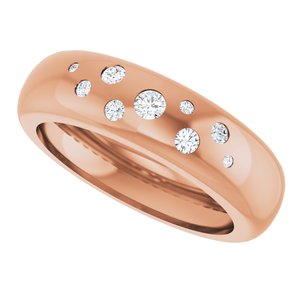 14K Rose Gold 1/5 CTW Natural Diamond Ring Size 9 – image 5