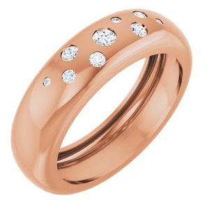 14K Rose Gold 1/5 CTW Natural Diamond Ring Size 9